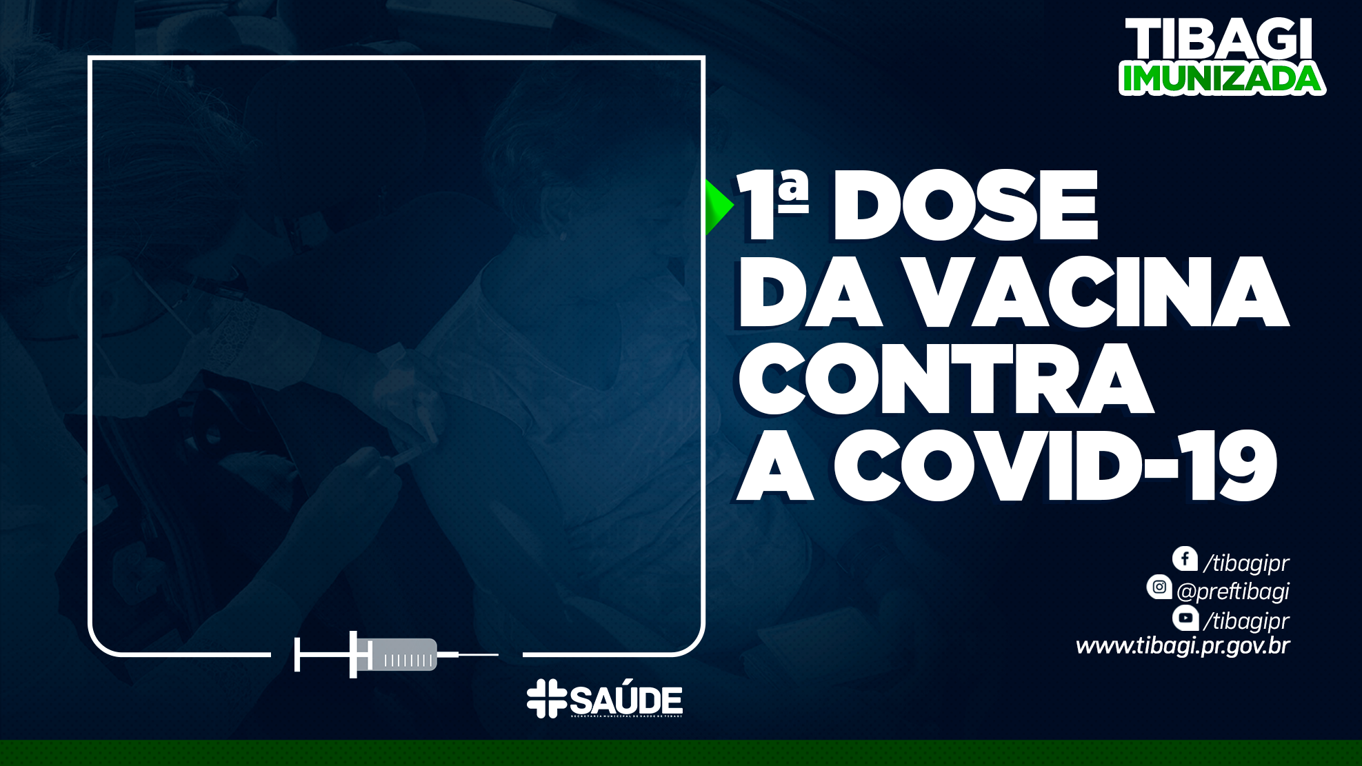 HOJE! Tibagi vacina público em geral com 55 anos ou mais contra a Covid-19