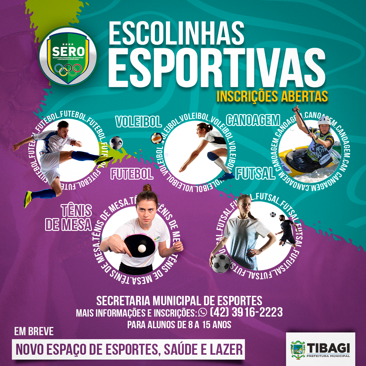 Inscrições para escolinhas esportivas de Tibagi estão abertas