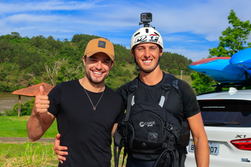 Canoísta Pepe Gonçalves visita Tibagi e conhece a futura pista de canoagem