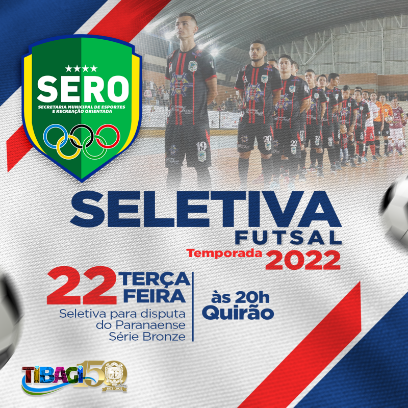 Esporte de Tibagi realiza seletiva de futsal para o Paranaense série bronze