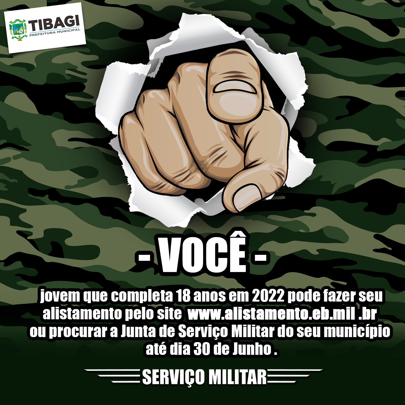 ÚLTIMA SEMANA! Alistamento militar de jovens tibagianos em 2022 vai até esta quinta-feira