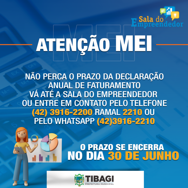 ÚLTIMO DIA! Prazo para a declaração anual do MEI em Tibagi termina hoje