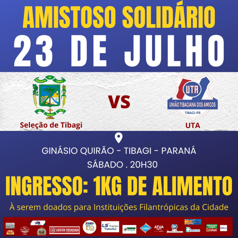 UTA/Tibagi realiza amistoso solidário no próximo sábado