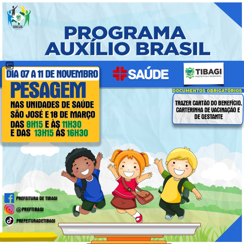 Saúde de Tibagi realiza mutirão de pesagem para o Programa Auxílio Brasil