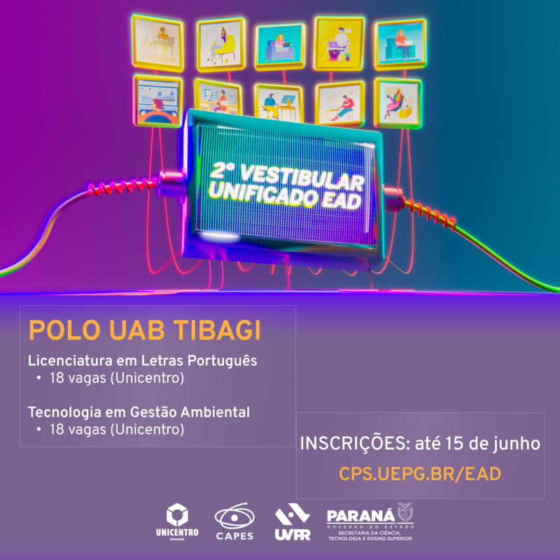 Ensalamento do vestibular do polo UAB de Tibagi é divulgado