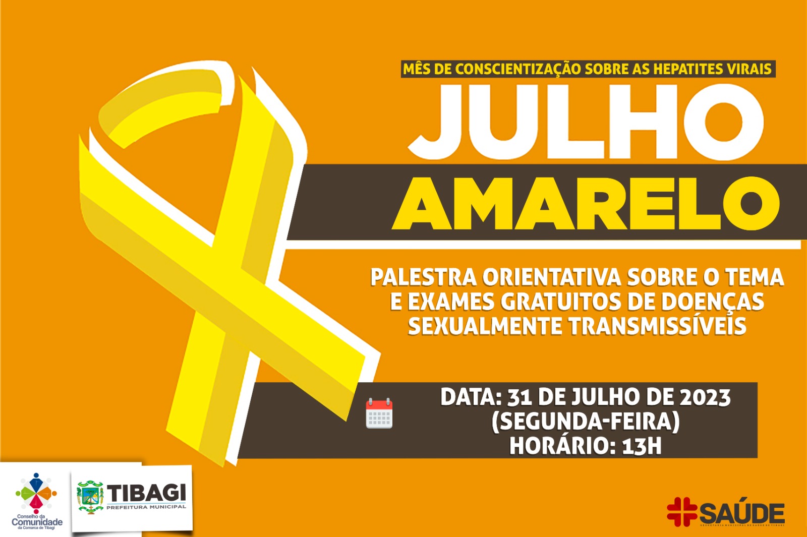 Prefeitura de Tibagi realiza ação do Junho Amarelo