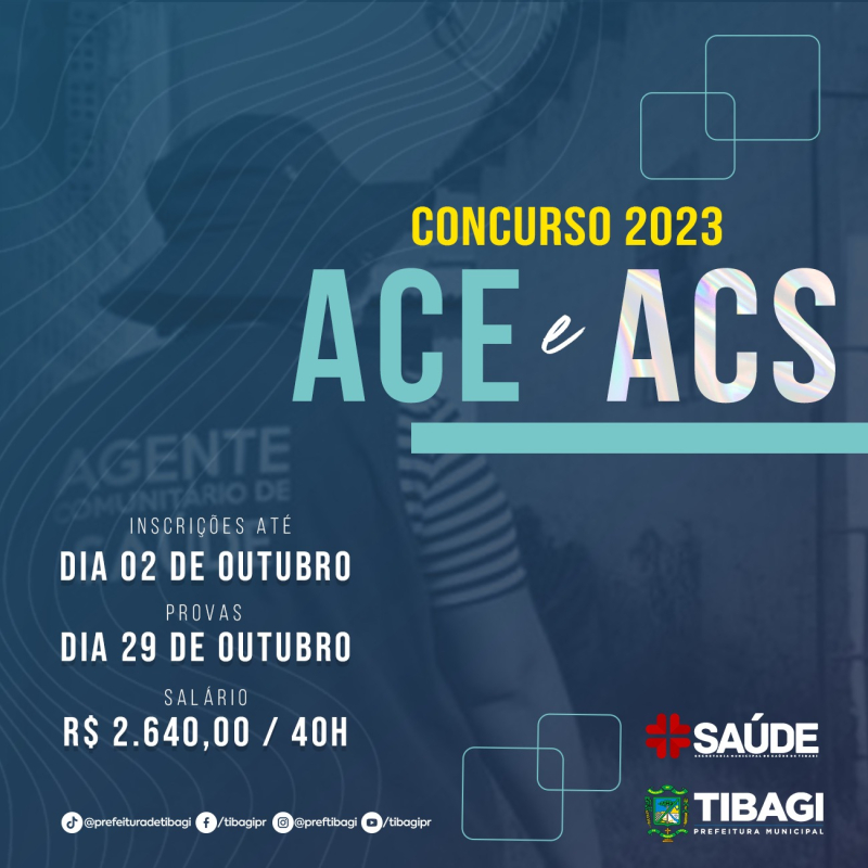 ATÉ SEGUNDA! Inscrições para concurso público em Tibagi vão até 02 de outubro