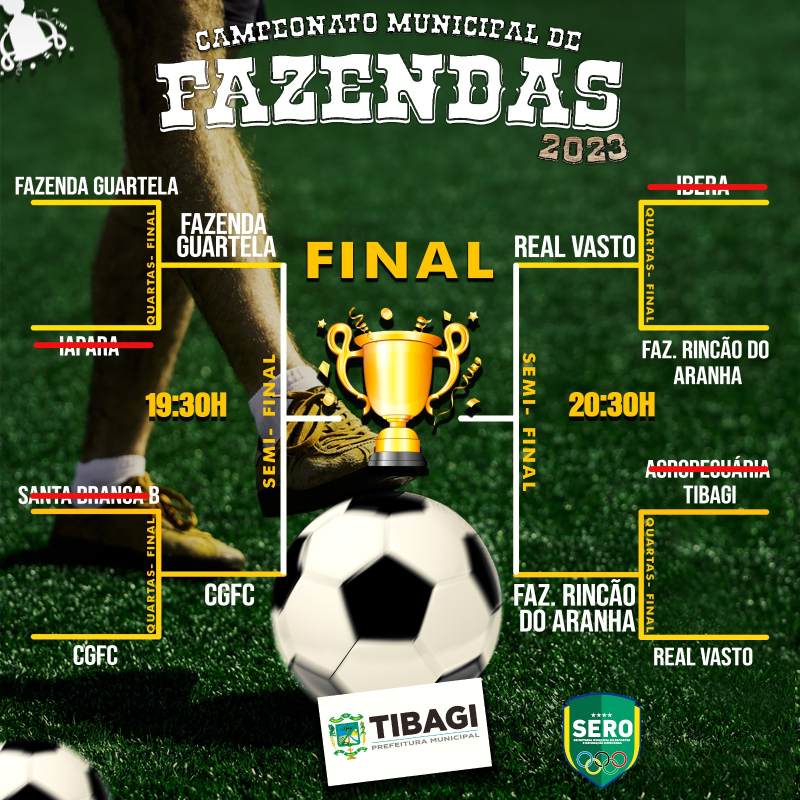 HOJE! Semifinais agitam o Campeonato de Fazendas 2023 de Tibagi