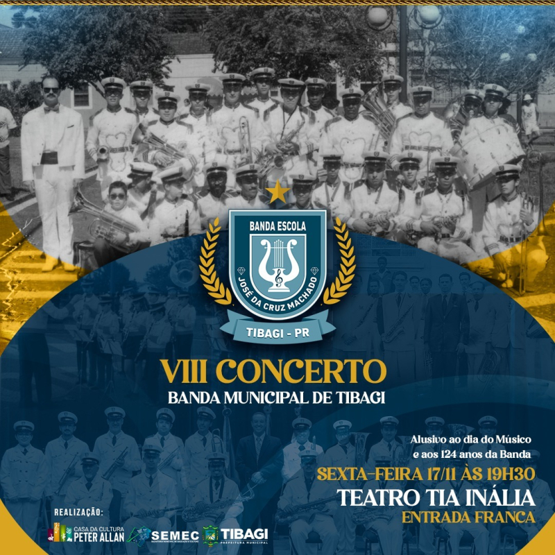 Banda municipal de Tibagi se apresenta na próxima sexta-feira