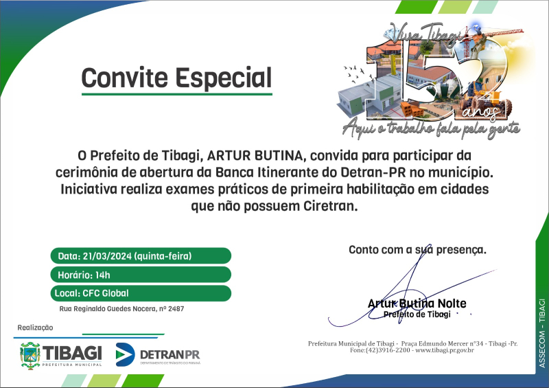 AMANHÃ! Tibagi recebe Banca Itinerante do Detran-PR 