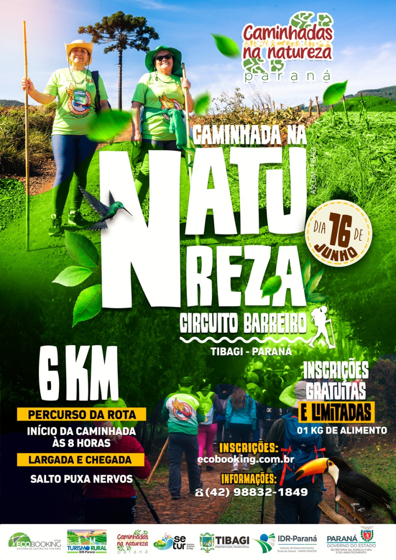 Caminhada na Natureza em Tibagi vai acontecer no Circuito do Barreiro