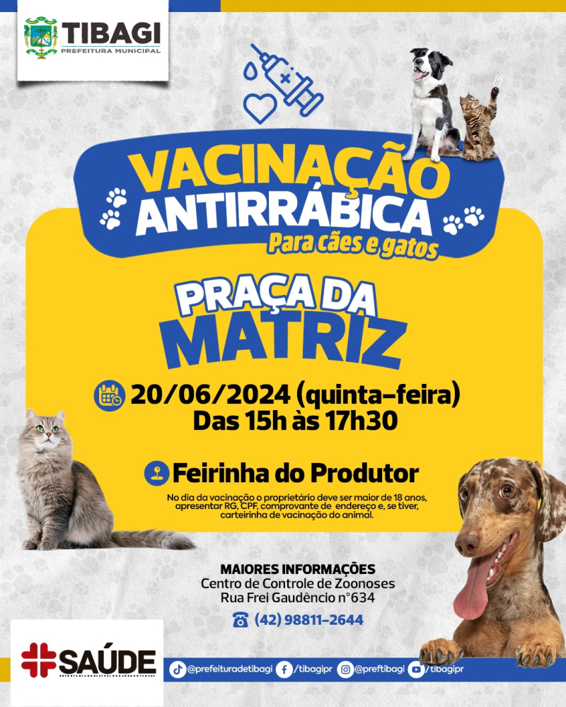 Campanha de Vacinação Antirrábica em Tibagi